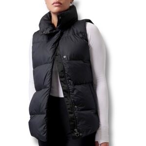 Athleta Downtown Vest Down Puffer Black Size Small